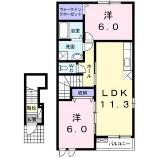 秋桜neo A【2階】の間取り