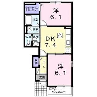 ヴィラ・コスモ【1階】の間取り