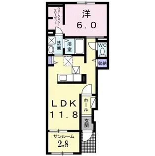 アンドーレ上新田【1階】の間取り