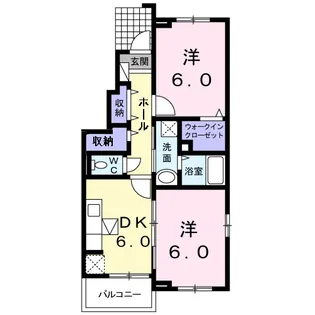 アセット詫間【1階】の間取り