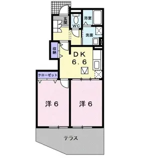 ブランド バーグB【1階】の間取り