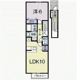 サン・フィールド ⅡA【2階】の間取り