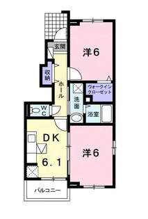 秋桜ミディⅡ【1階】の間取り