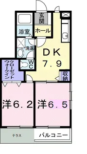 ハーモニーコーポ・21 A【1階】の間取り