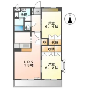 ラティールⅡ【2階】の間取り