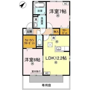 リビングタウン宇多津 B棟【1階】の間取り