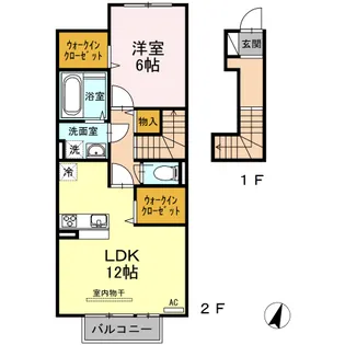 スペリアージュ西本町【2階】の間取り