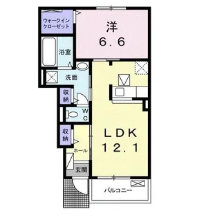 ラネ・ド・シアンA【1階】の間取り