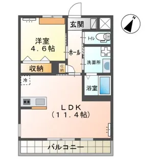 ティーダハウス【206号室】の間取り