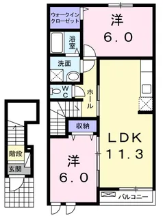 ヴィラ・コスモ【2階】の間取り