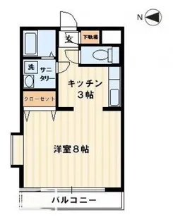 フラワーマンション【1階】の間取り