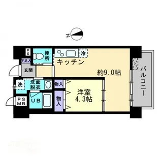 リヴェール【8階】の間取り