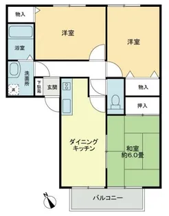 フォブール龍雲B【1階】の間取り