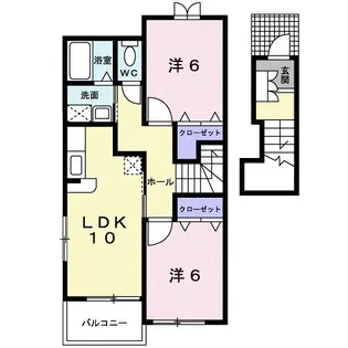 アンジュ・ベルーヴⅠ【203号室】の間取り