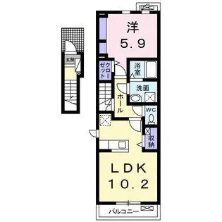 フィオーレ リン B【2階】の間取り
