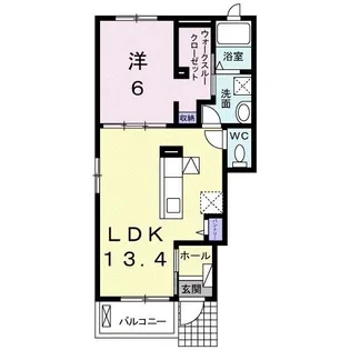 クラール仏生山D【101号室】の間取り