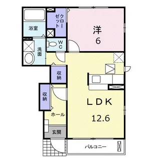 グラスランド レジデンス H【1階】の間取り