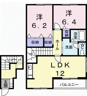 グランディール・堀越【2階】の間取り
