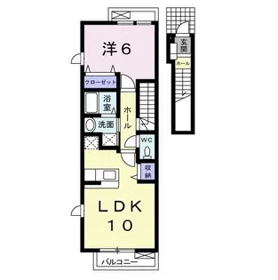 サニーサイド ハウス 森C【2階】の間取り