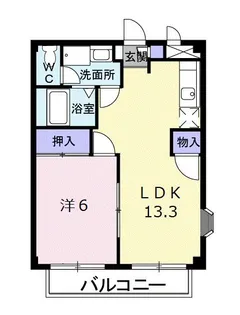 ニューシティー八栗口B【1階】の間取り