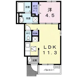 ソルテ【1階】の間取り