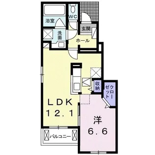 フェリーチェ六条B【1階】の間取り