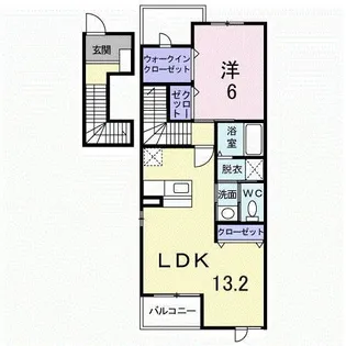 ドエルエバーグリーンC【2階】の間取り