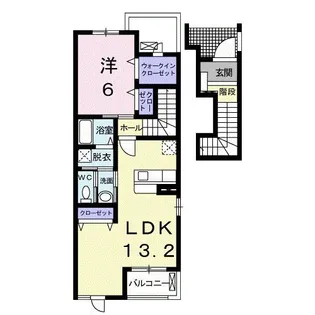ドエルエバーグリーンC【2階】の間取り