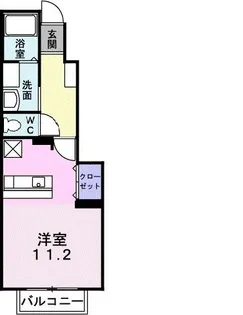 バレーフィールドⅡ【108号室】の間取り