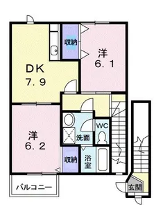 メゾンフルーレ B【203号室】の間取り