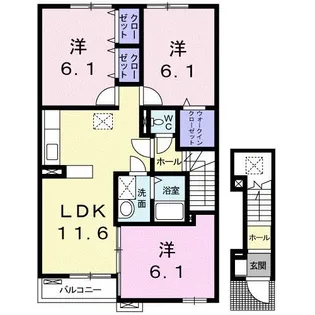 レクサスA【2階】の間取り