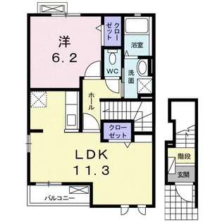 レジデンスK【2階】の間取り