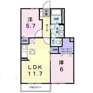 裕ハイツ Ⅱ【1階】の間取り