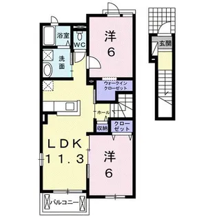 PORTE REGALO Ⅰ【2階】の間取り