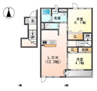 フィオーレ【2階】の間取り