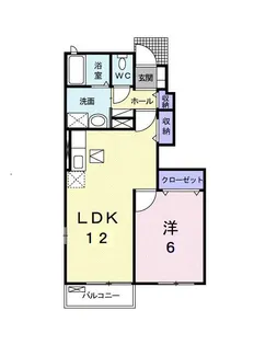フォンモンターニュⅡC【1階】の間取り
