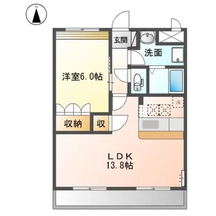 サンパレス伏石【1階】の間取り