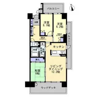 アルファステイツ三条【4階】の間取り