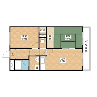 ヴィラ渕ヶ上【1階】の間取り