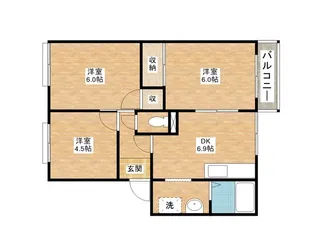 シティパレス南【2階】の間取り