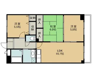 フォルクス淡海【4階】の間取り