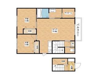 シェルブルー【B201号室】の間取り