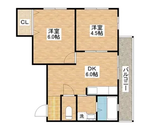 ハイツ伽羅【2階】の間取り