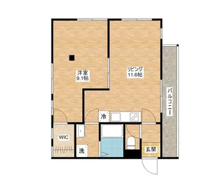 ハイツ伽羅【3階】の間取り