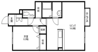 ラフィネシャトー【1階】の間取り