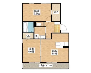 メイプルコート【1階】の間取り
