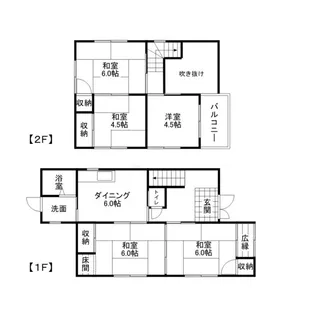 滋賀県野洲市北野1丁目【一戸建】の間取り