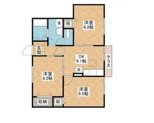 シャン・ノール【1階】の間取り