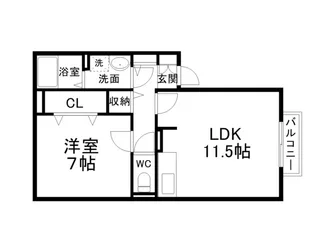 ドゥ・フォルティ【2階】の間取り