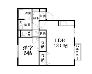 ドゥ・フォルティ【1階】の間取り